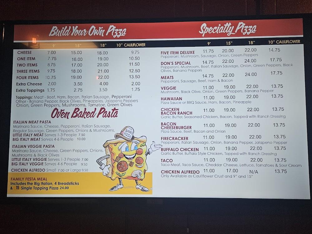 Don's Pizza Stromboli